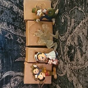 Avon Mickey's Christmas Carol ~ Set of 4 Disney Collection  Ornaments 1992